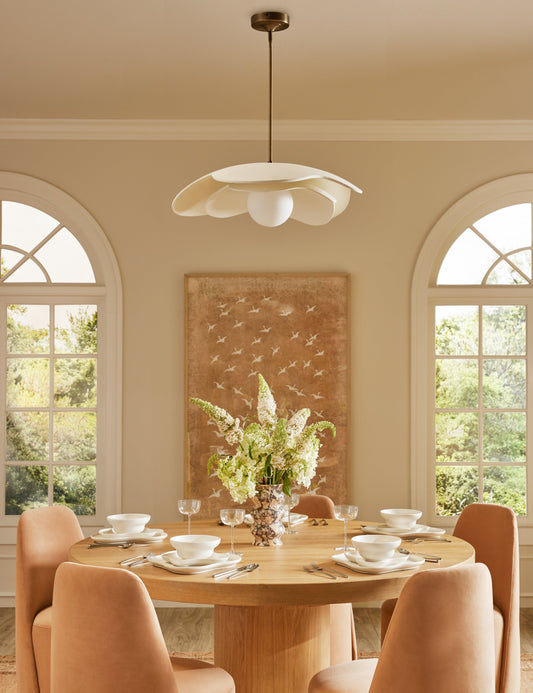 Soft Petal Pendant Light kitchen island light in a styled room