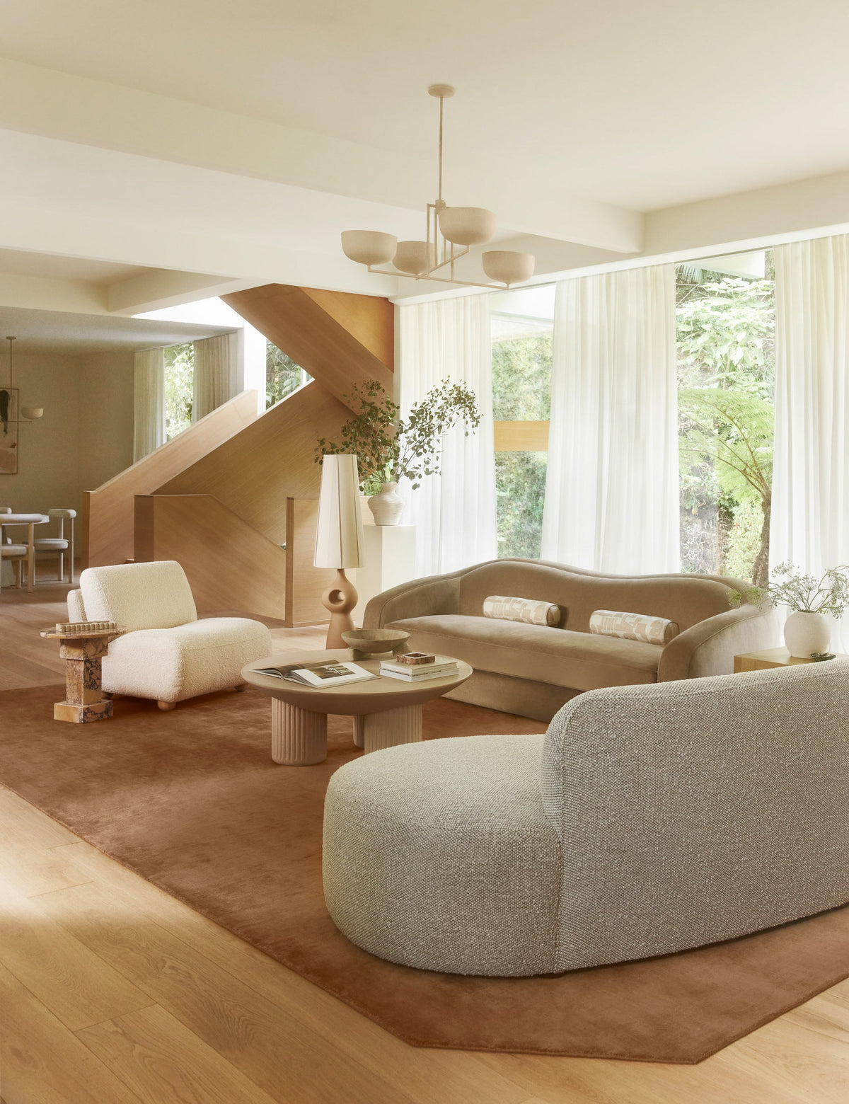 Talley Chandelier styled in a room