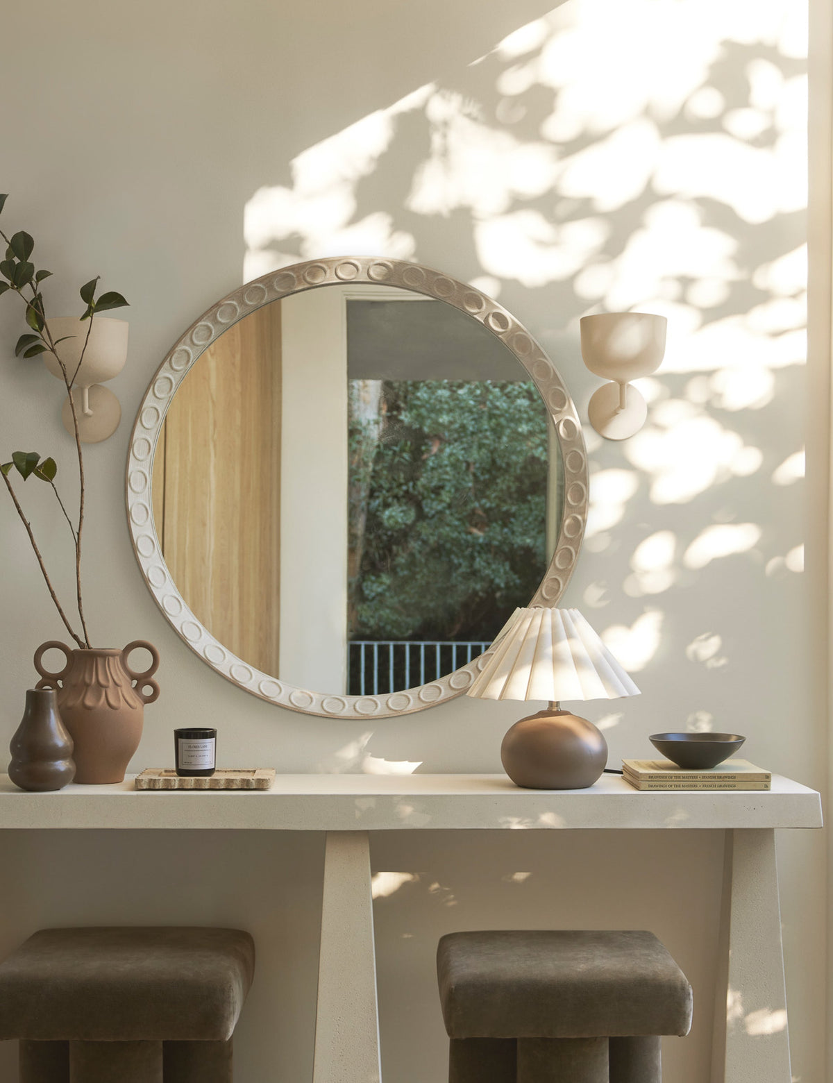 Talley Sconce bedroom wall light in a styled room