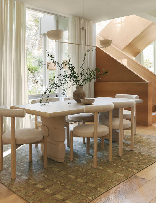 Talley Linear Chandelier dining room light in a styled room