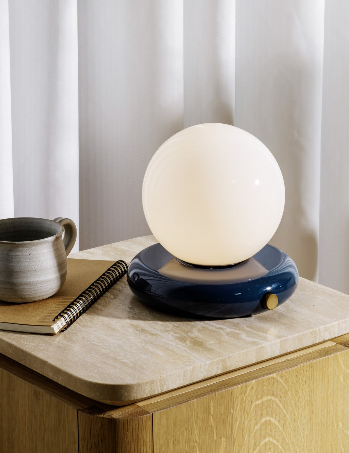 Washburn Cordless Table Lamp styled in a room