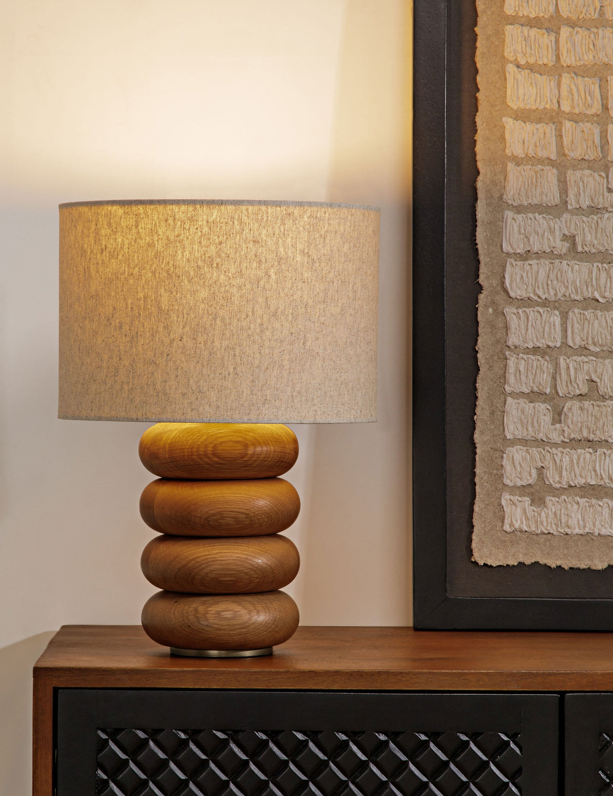 Linus Table Lamp styled in a room