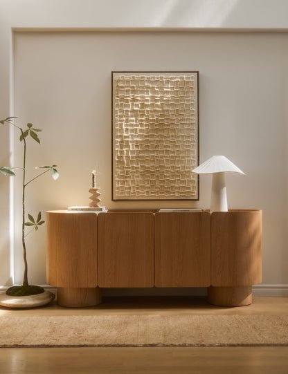 Snoh Table Lamp styled in a room