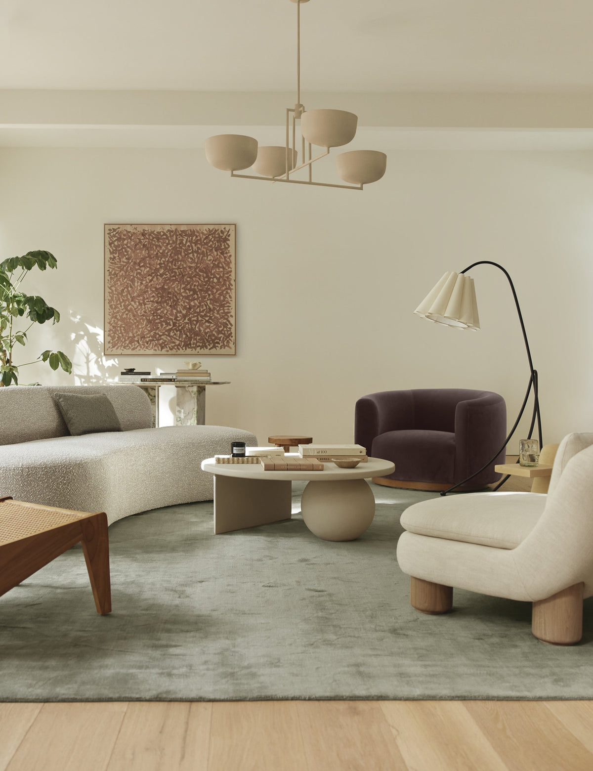 Talley Chandelier styled in a room