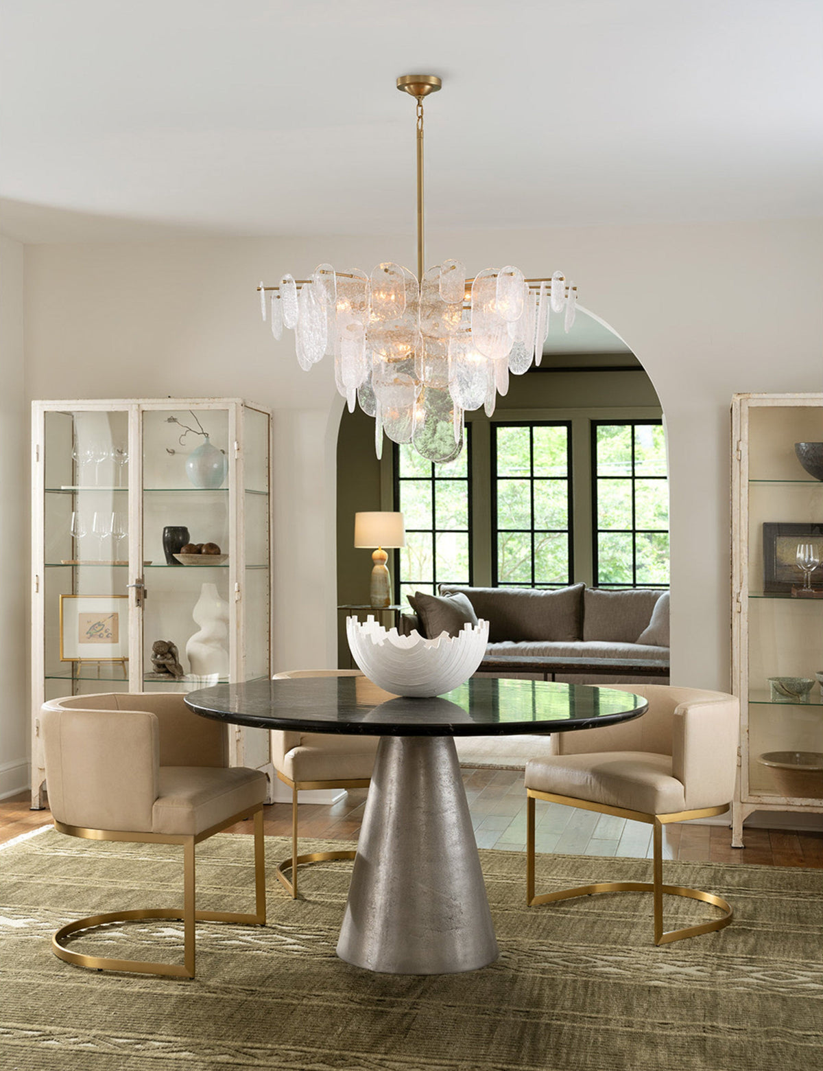 Echo Chandelier dining room light front view