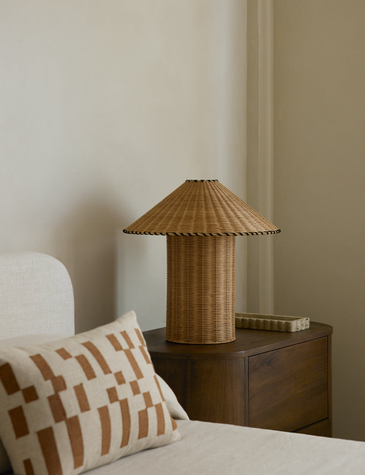Terrene Table Lamp bedside lamp in a styled room