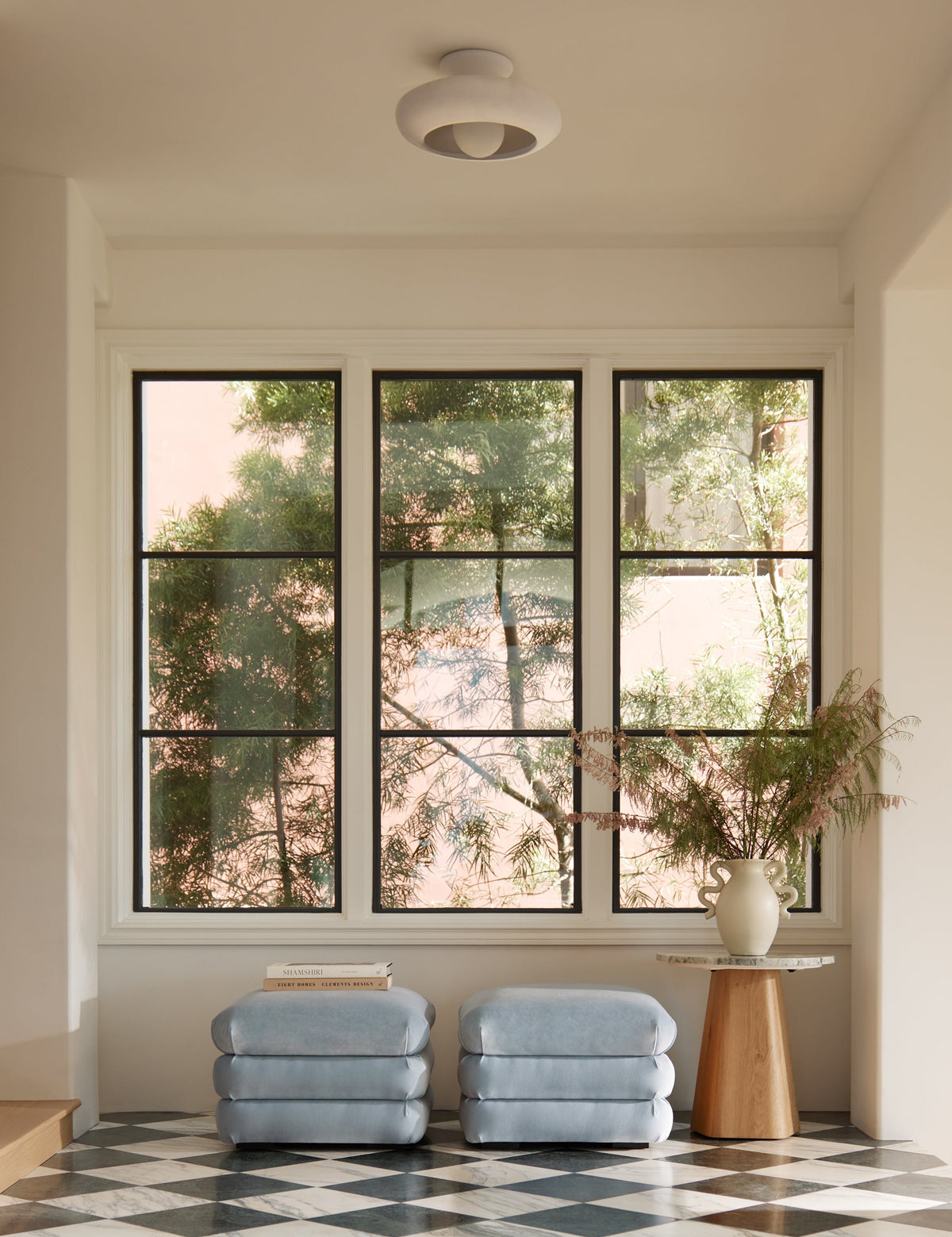 Omri Flush Mount Light ceiling light in a styled room