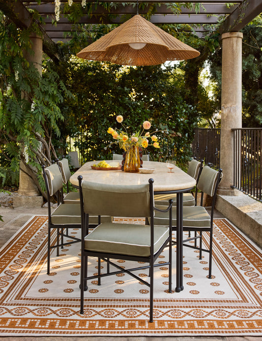 Kalani Outdoor Pendant Light kitchen island light in a styled room