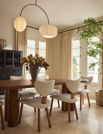Luneth Linear Chandelier styled in a room