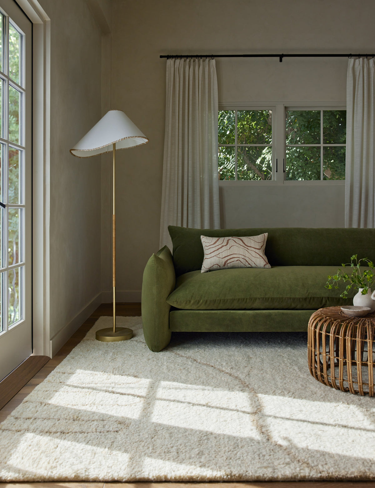 Arroyo Floor Lamp styled in a room