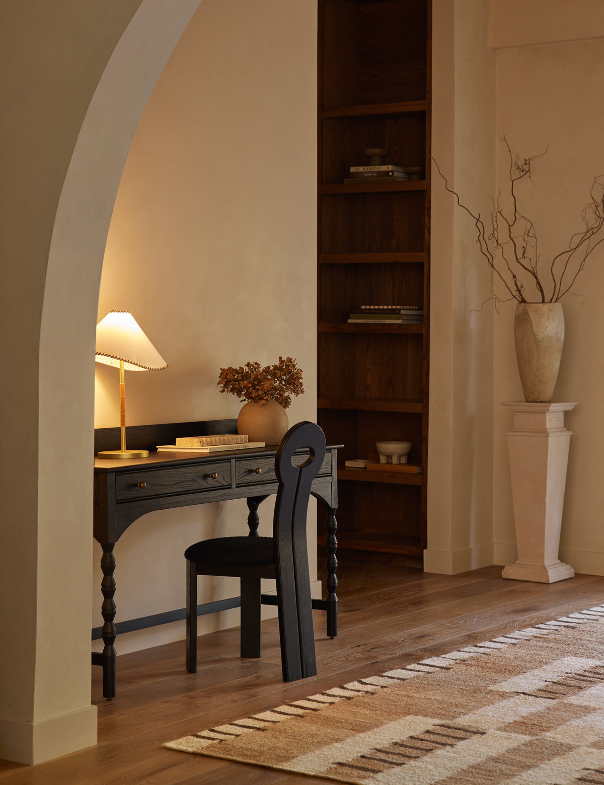 Arroyo Table Lamp styled in a room