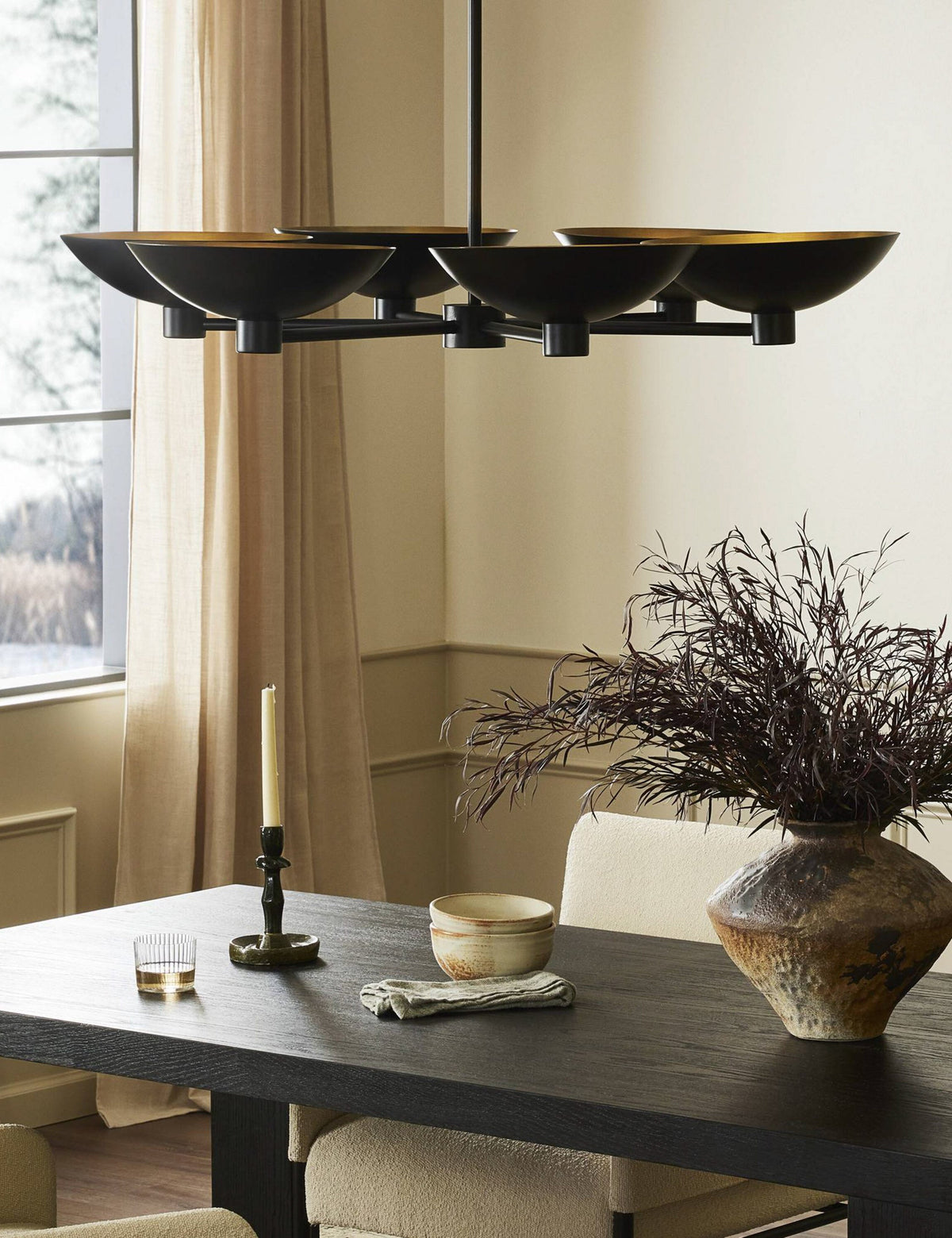 Senta Chandelier dining room light front view