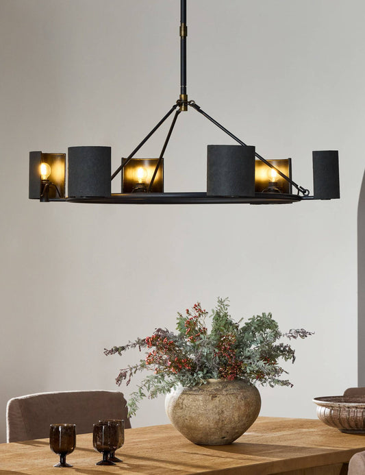 Bossio Chandelier dining room light front view