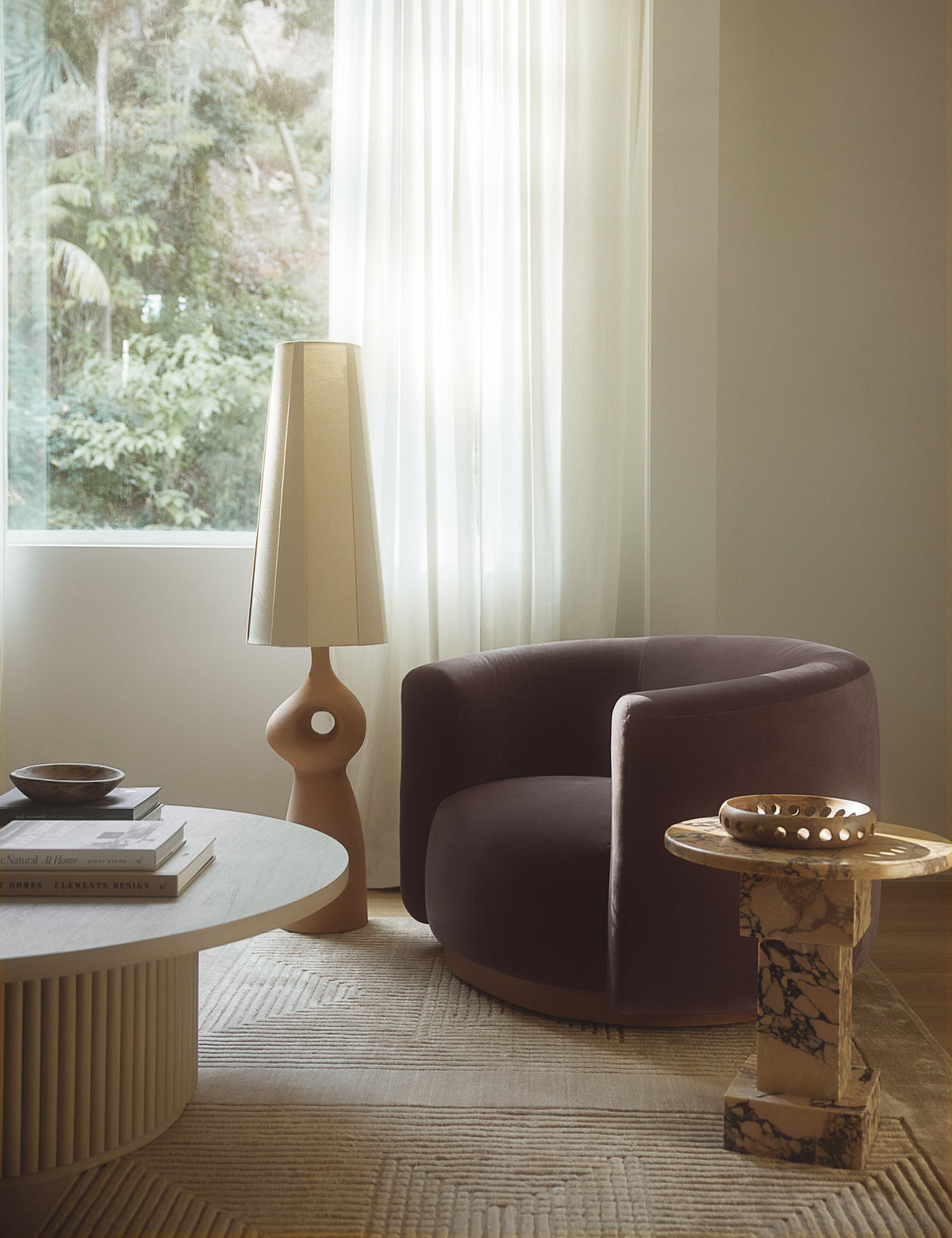 Rhodes Floor Lamp living room floor lamp in a styled room
