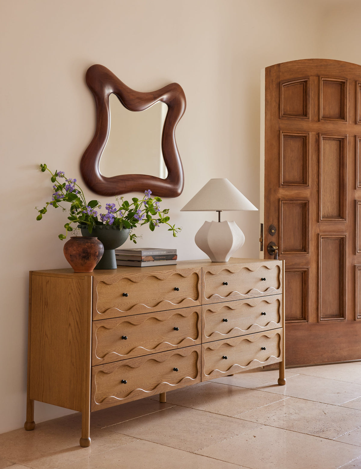 Punto Table Lamp styled in a room