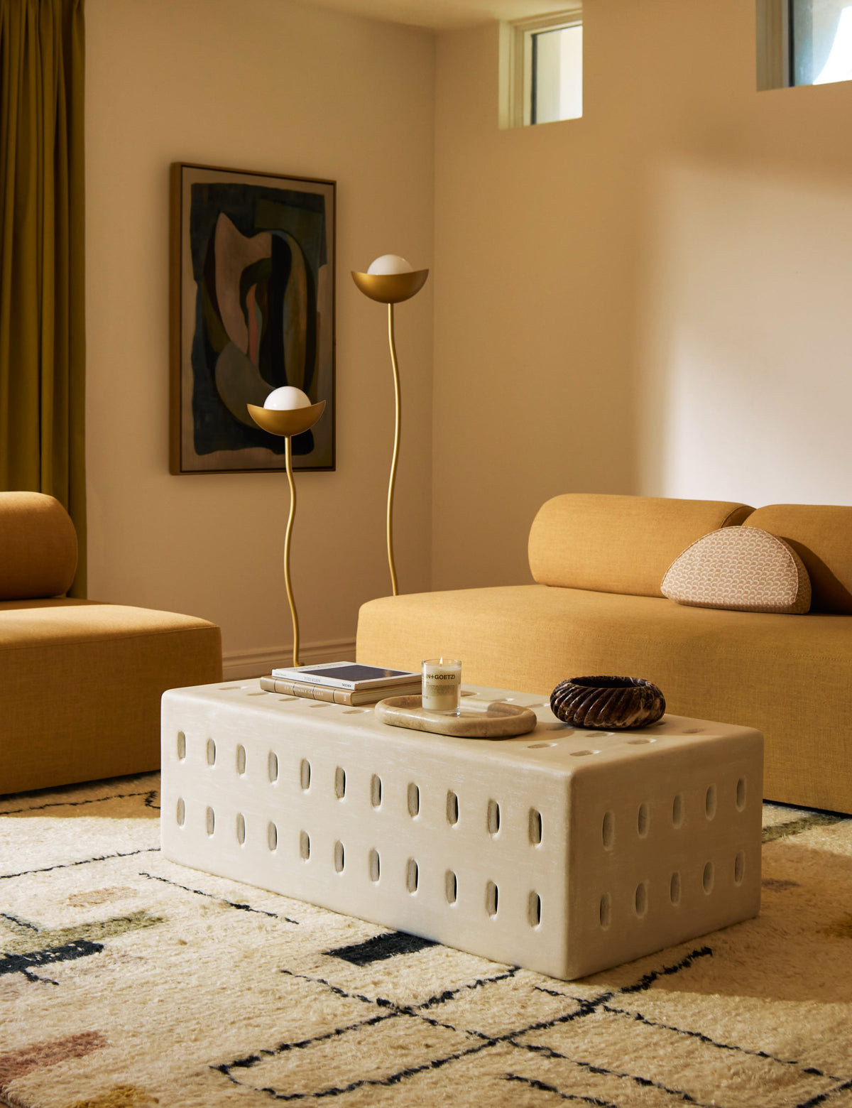 Kukka Floor Lamp styled in a room