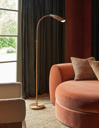 Brevin Task Floor Lamp living room floor lamp in a styled room