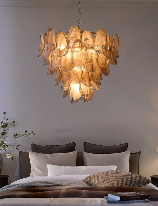 Satima Chandelier dining room light front view