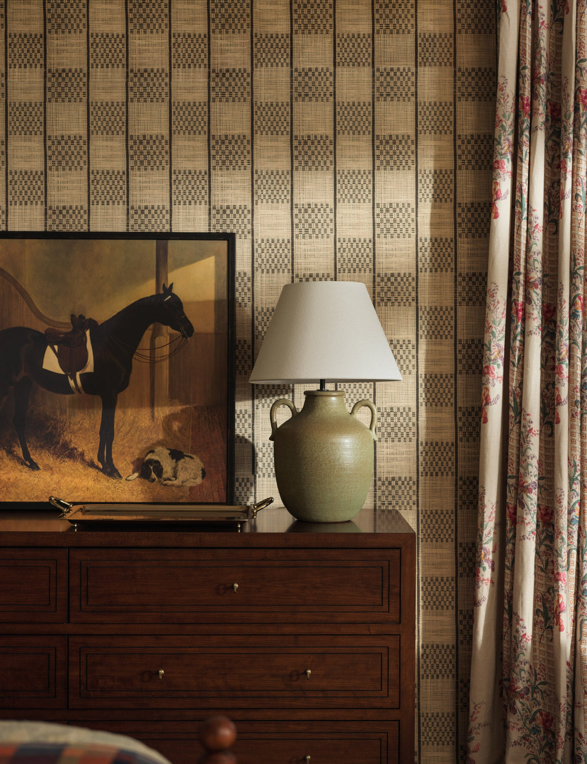 Delfina Table Lamp bedside lamp in a styled room