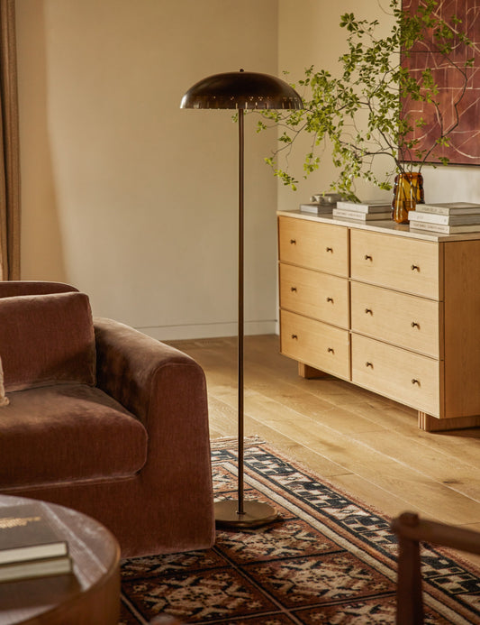 Omero Floor Lamp living room floor lamp in a styled room