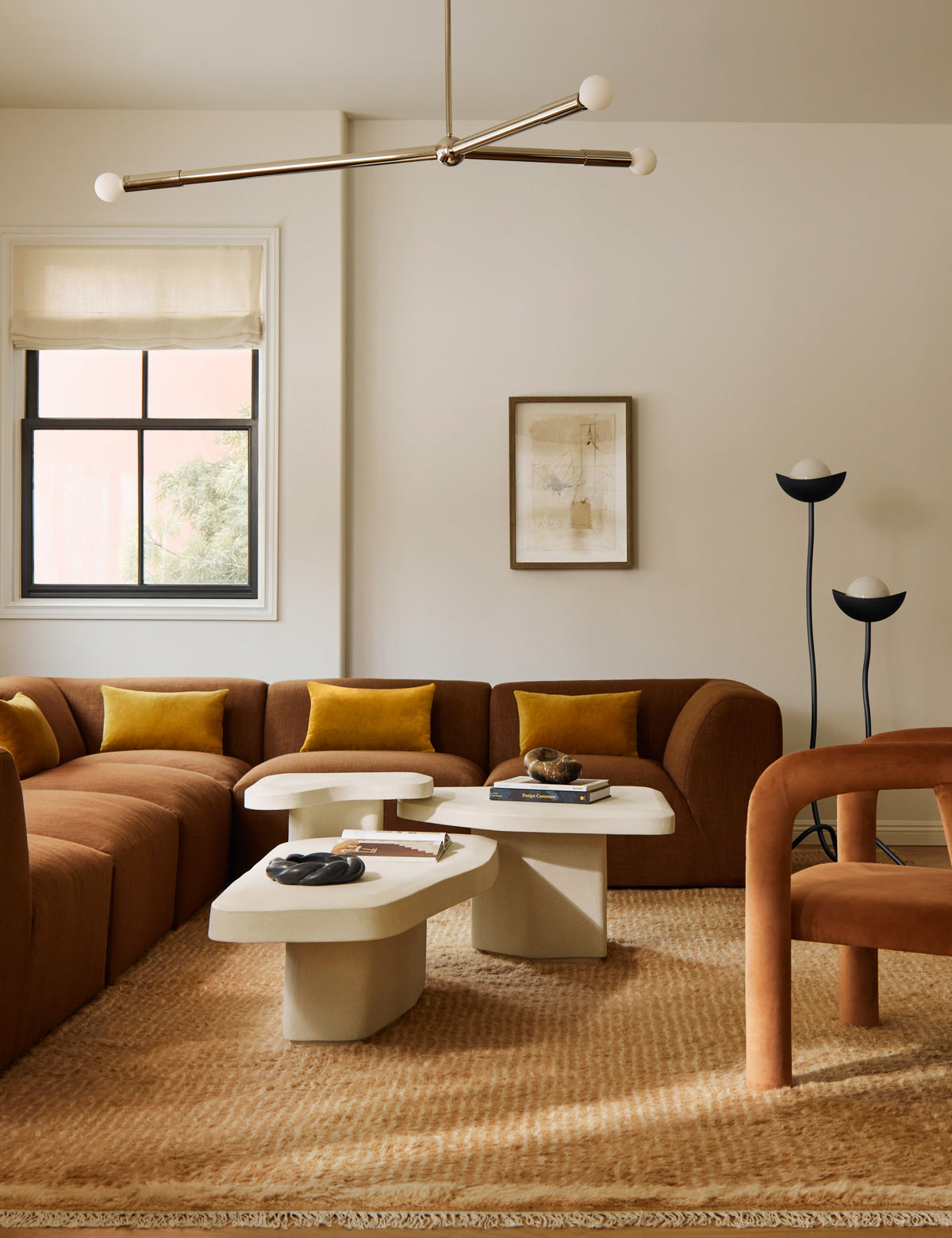Kukka Floor Lamp living room floor lamp in a styled room