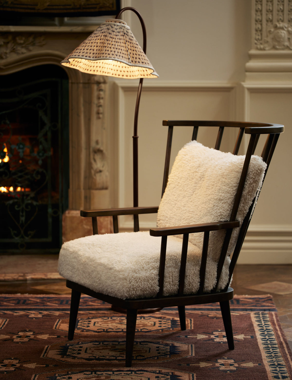 Jordan Floor Lamp styled in a room