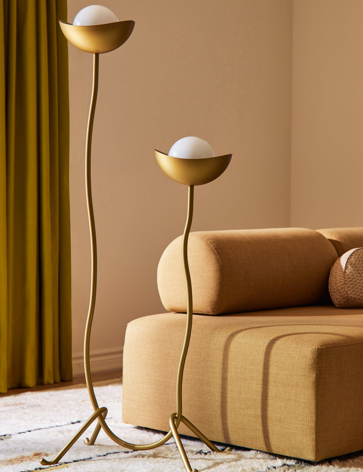 Kukka Floor Lamp styled in a room