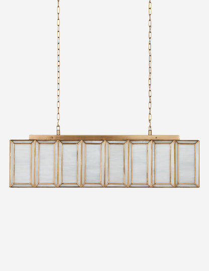 Labarre Linear Chandelier dining room light front view