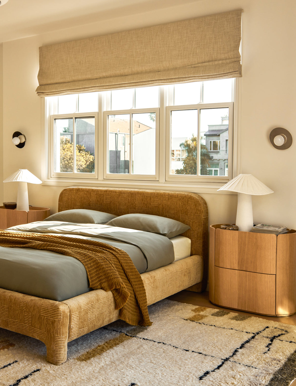 Snoh Table Lamp styled in a room
