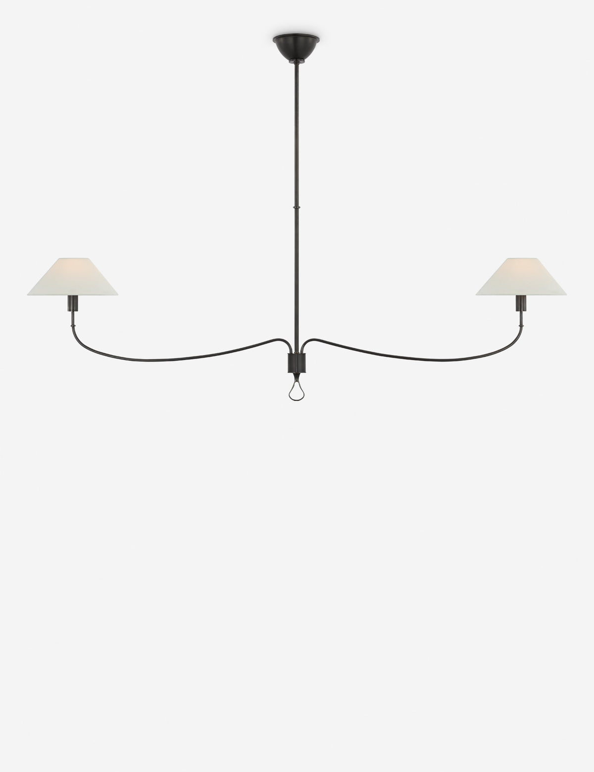 Griffin Linear Chandelier dining room light front view