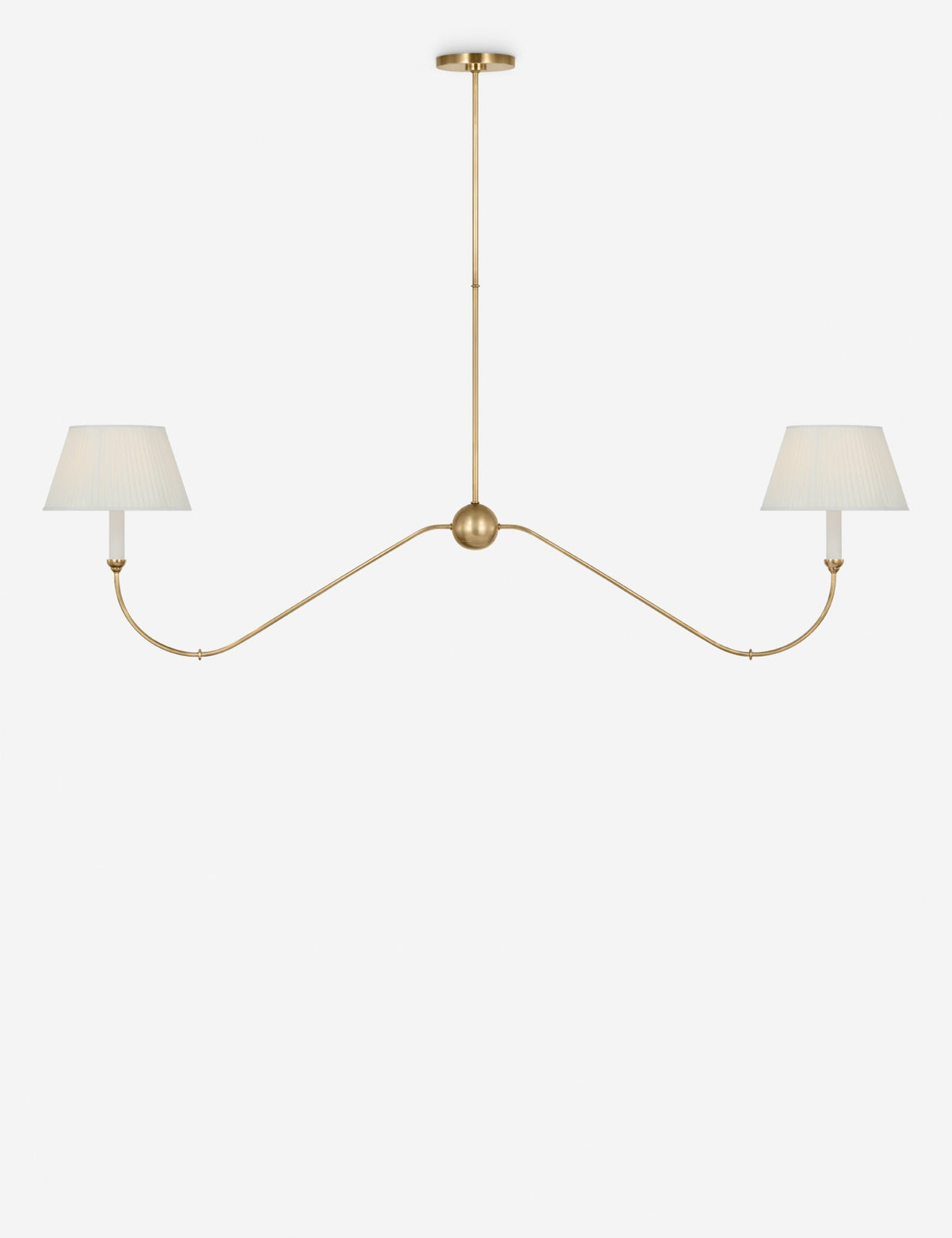 Ingela Linear Chandelier dining room light front view