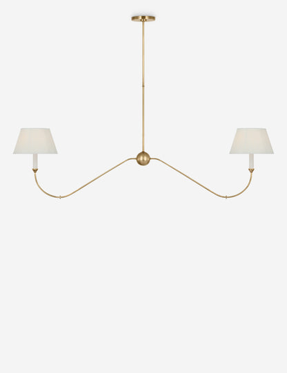 Ingela Linear Chandelier dining room light front view