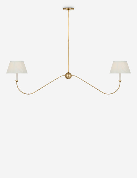 Ingela Linear Chandelier dining room light front view