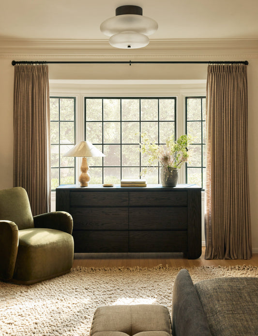 Miru Flush Mount Light ceiling light in a styled room
