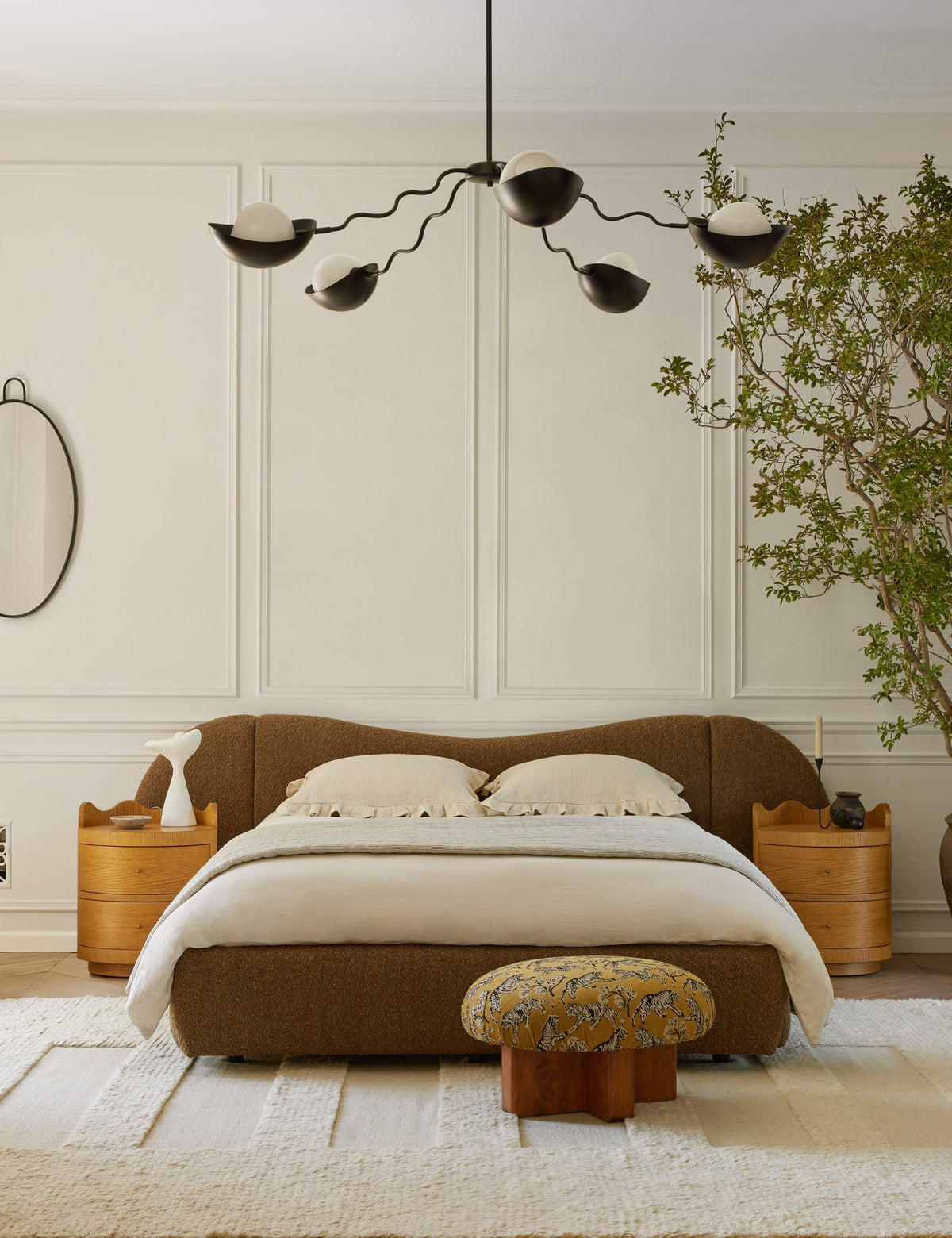 Kukka Chandelier dining room light in a styled room