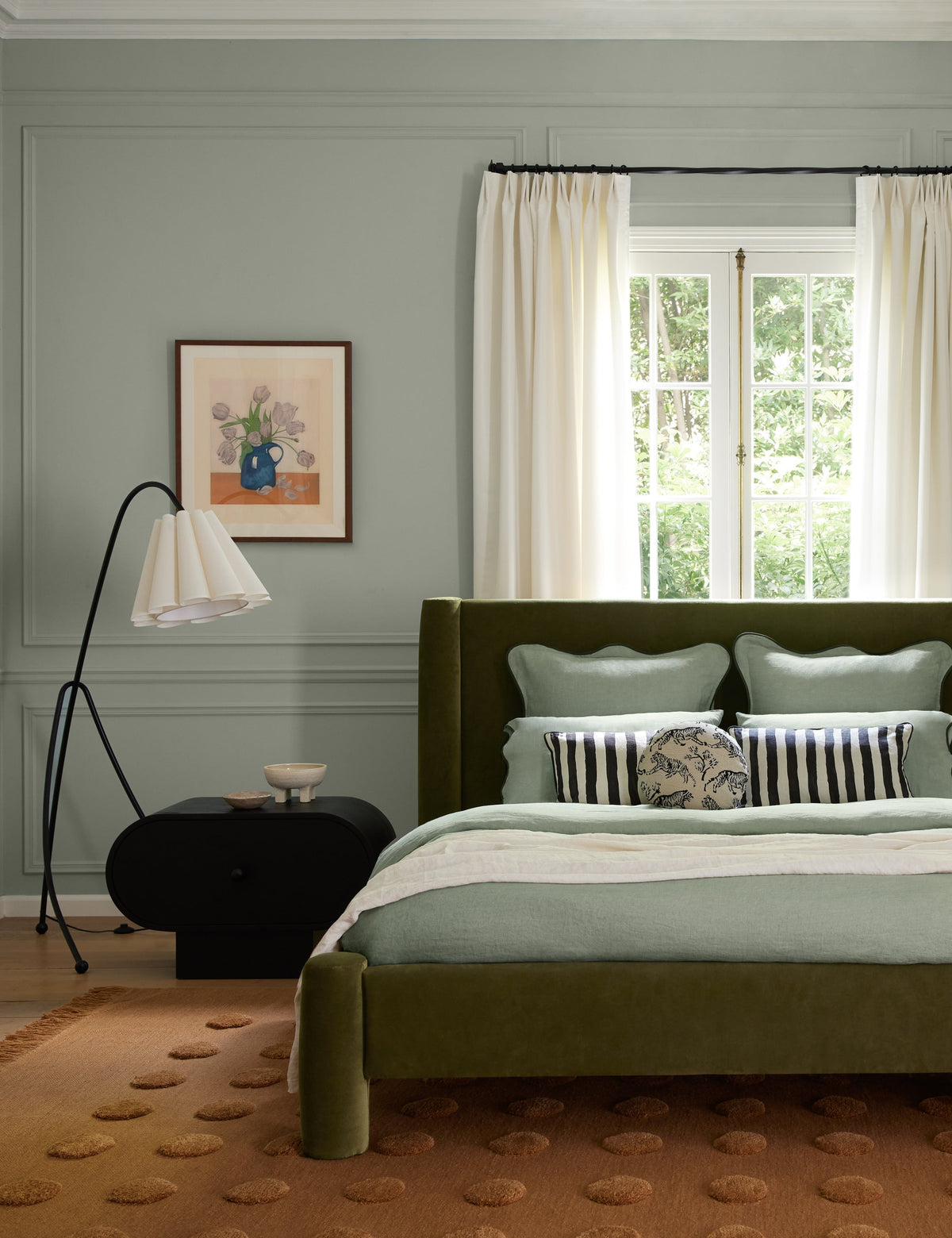 Addie Floor Lamp styled in a room