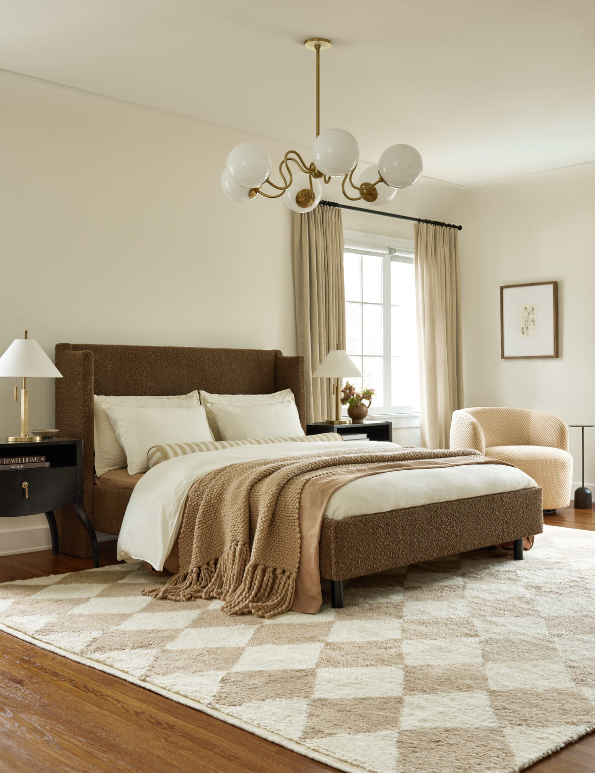 Julius Chandelier styled in a room