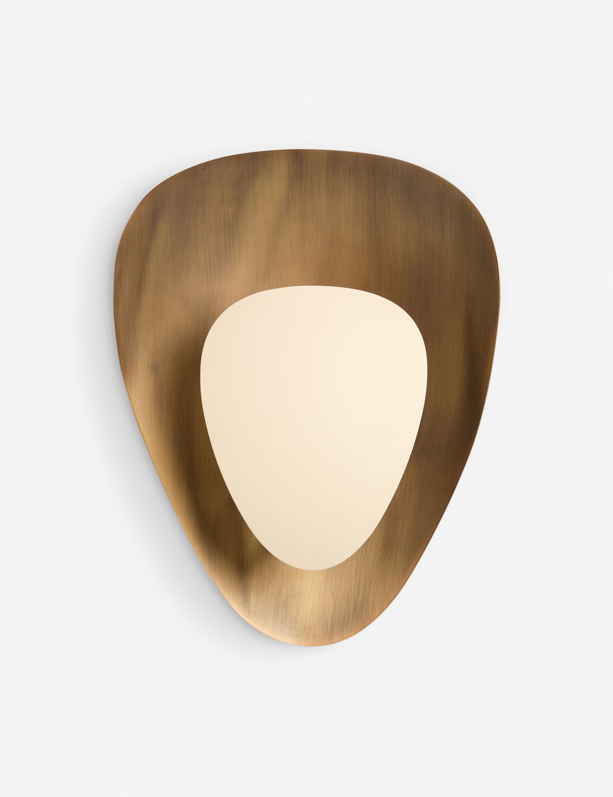 Brevin Sconce cream and antique brass finish product view 2