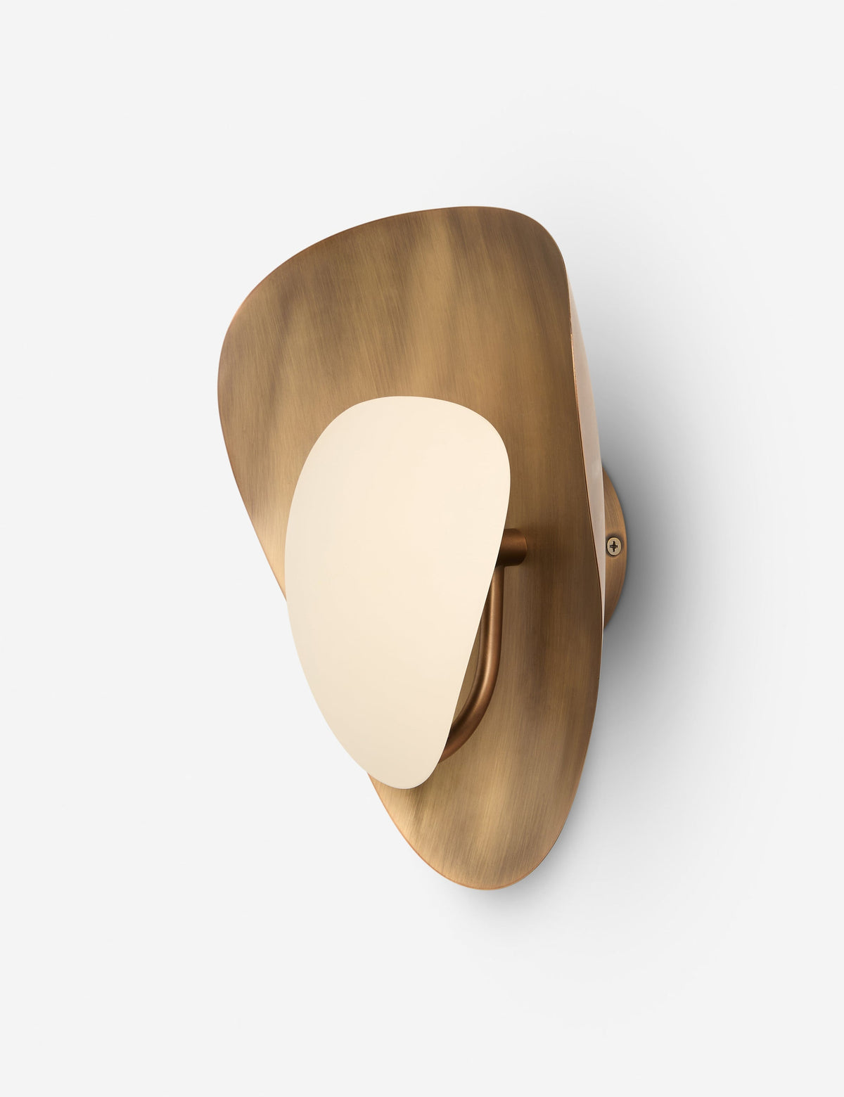 Brevin Sconce cream and antique brass finish product view 4