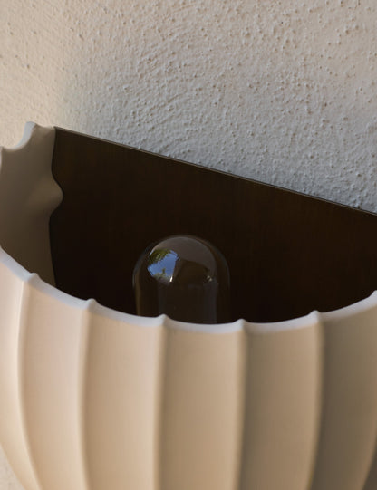 Cading Outdoor Sconce cream finish product view 4