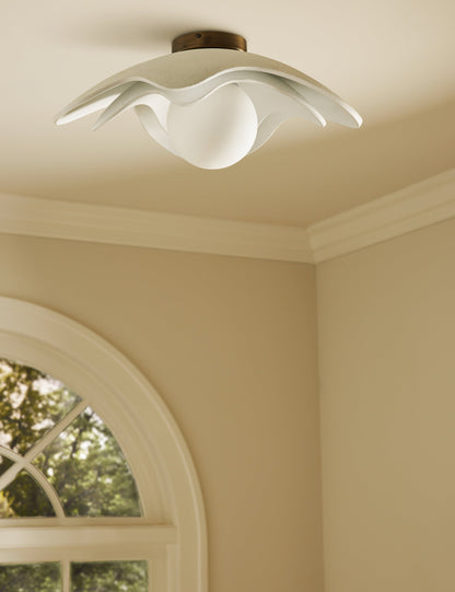 Soft Petal Flush Mount Light styled in a room