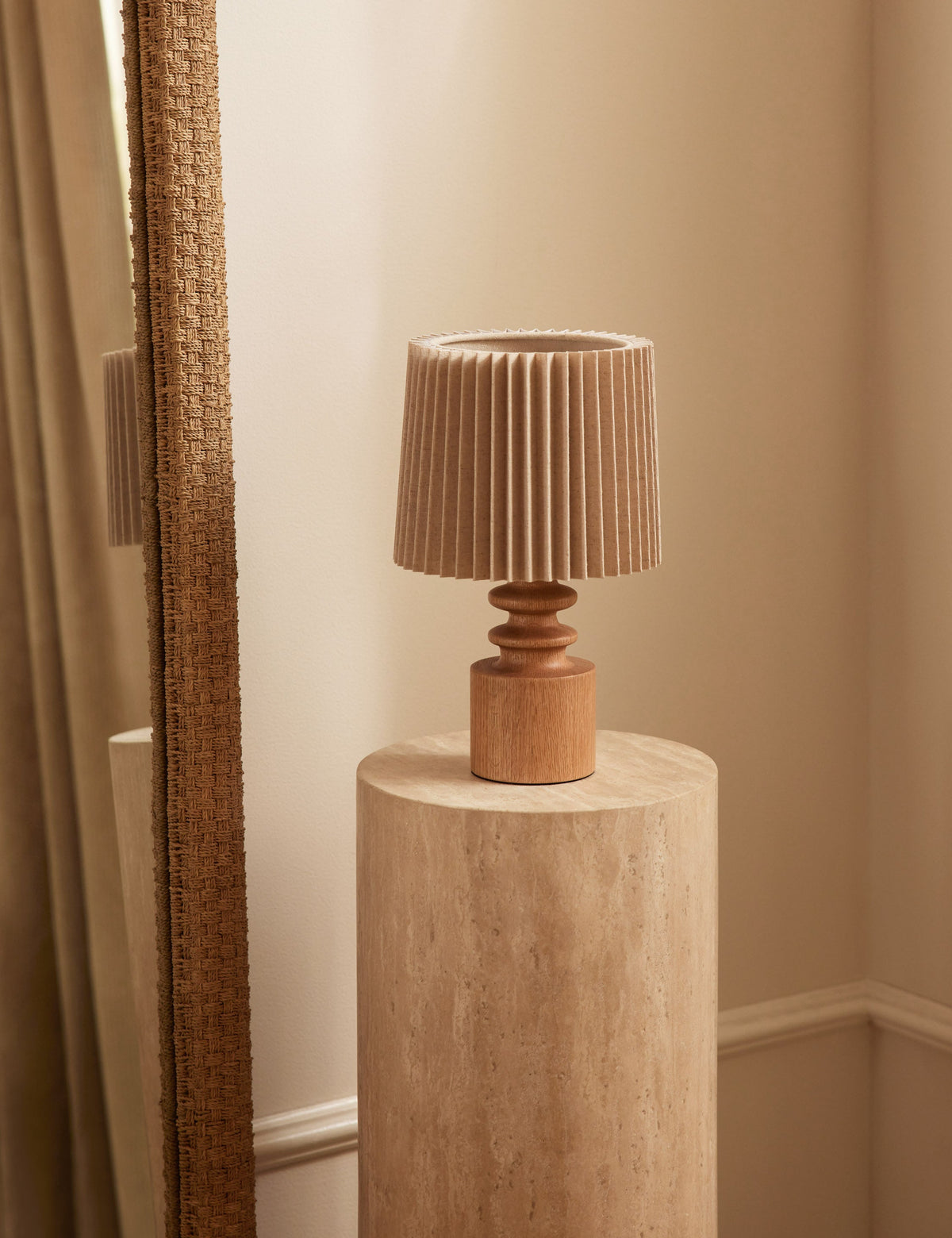 Joshi Table Lamp styled in a room