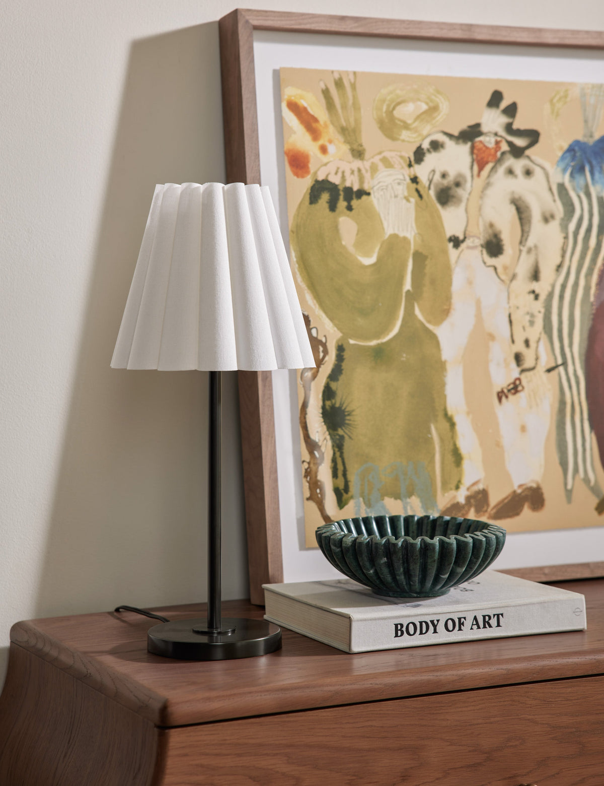 Matthews Table Lamp styled in a room