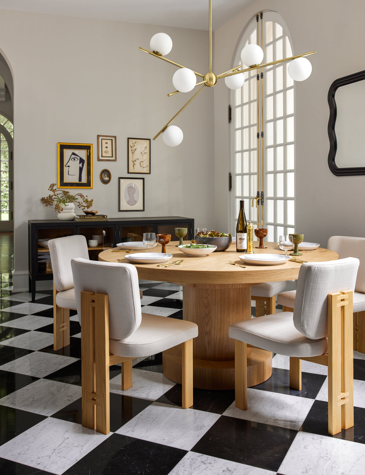 Alfaro Chandelier styled in a room
