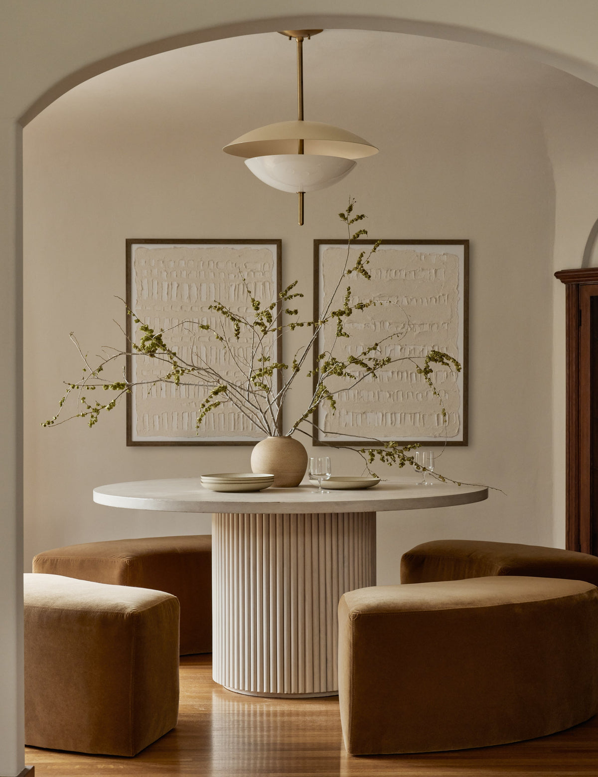 Dion Pendant Light kitchen island light in a styled room