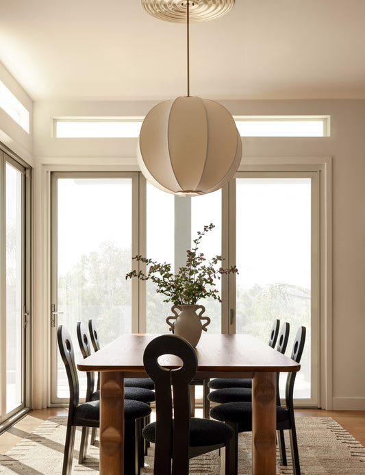 Nguyen Pendant Light kitchen island light in a styled room