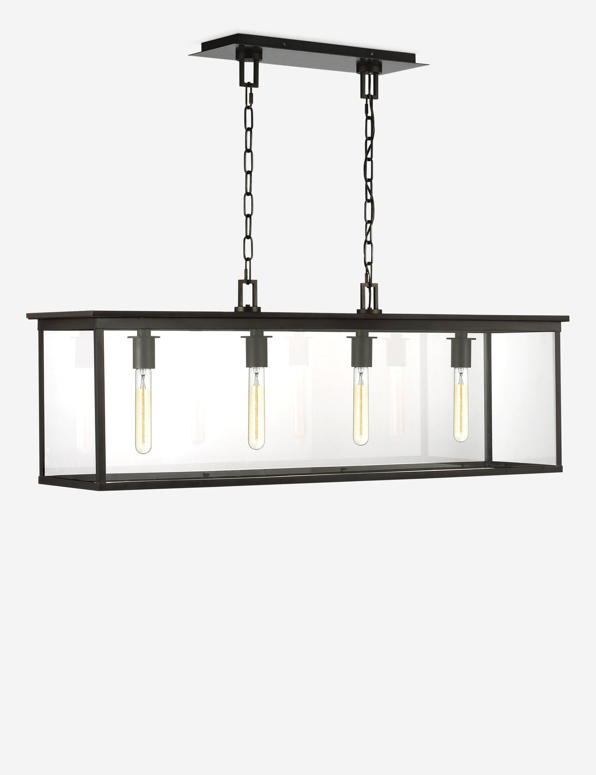 Romary Outdoor Linear Chandelier dining room light front view