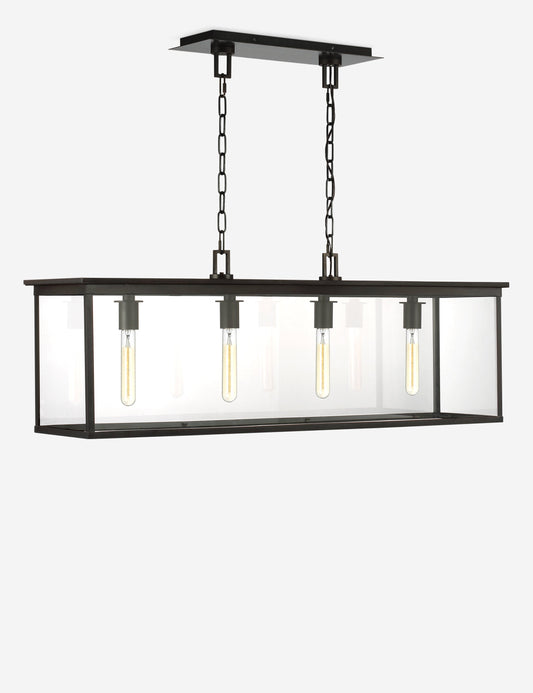 Romary Outdoor Linear Chandelier dining room light front view