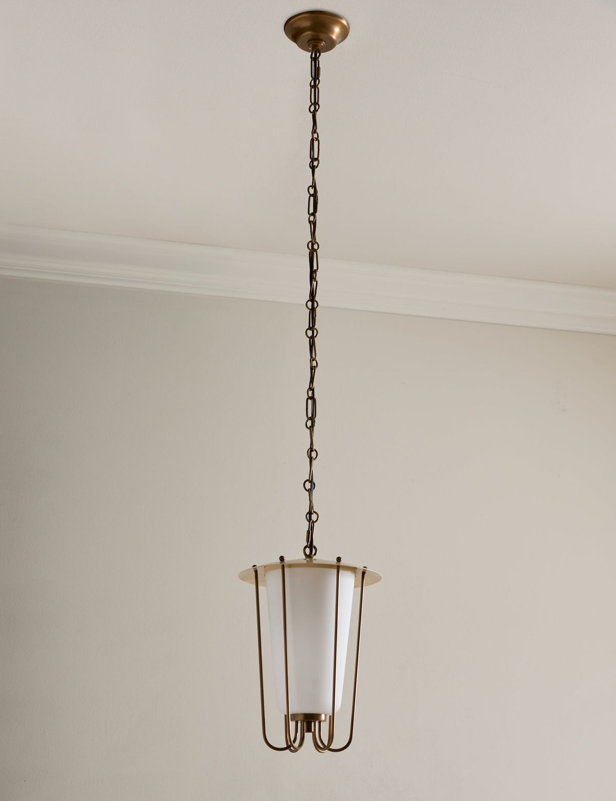 Frederick Pendant Light cream and aged brass finish product view 2