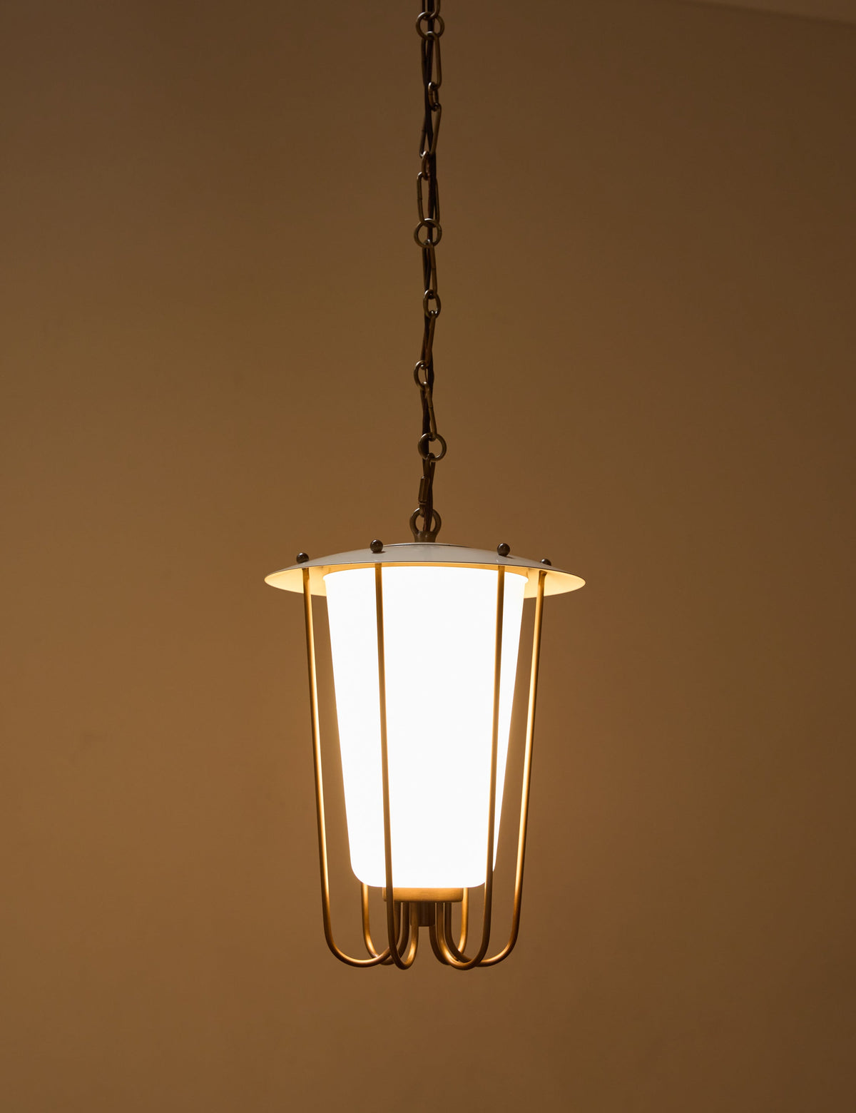Frederick Pendant Light cream and aged brass finish product view 3